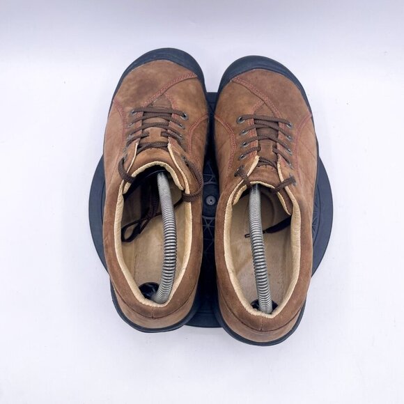 Keen Womens Presidio Sneaker Size 10 Brown Leather Lace Up Hiking Casual Shoe - Picture 8 of 9